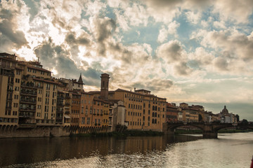 sunset view of Ponte Vecchio