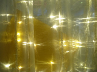 golden christmas decorative light blurred