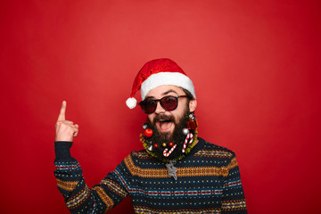 Santa Pointing Upwards