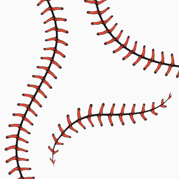 Baseball stitches, softball laces isolated on white. vector set.
