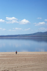 men on beach