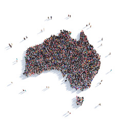 people group shape map Australia