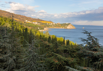 A view of the Plaka weight from the observation deck of the village Partenit, Crimea