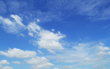 Blue sky background with clouds