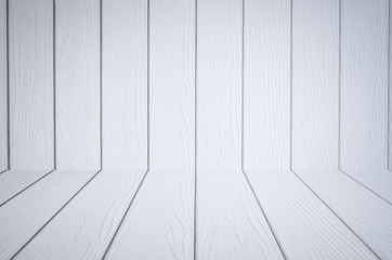 White wooden room texture background