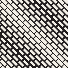 Halftone Gradient Mosaic Lattice. Vector Seamless Black and White Pattern.