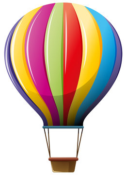Colorful air balloon on white background