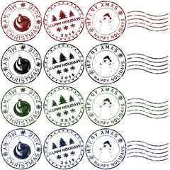 Christmas rubber stamps