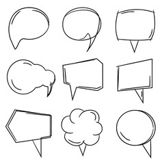 hand drawn speech bubbles