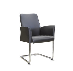 The office chair from black leather. Isolated