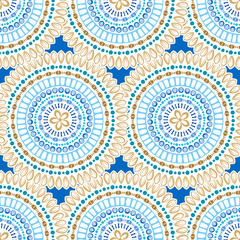 Ethnic decorative ornamental seamless pattern