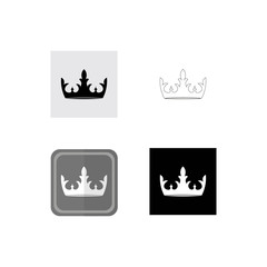set of  crown icon. elements for logo, label, game, hotel, an app design. 