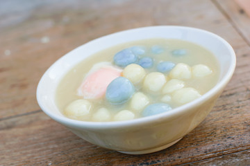 Dumplings in coconut cream