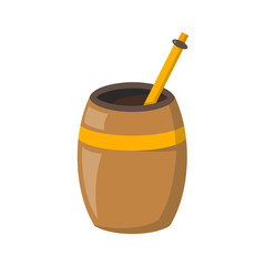 Vector cartoon tea mate