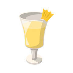 Vector cartoon isolated pineapple juice