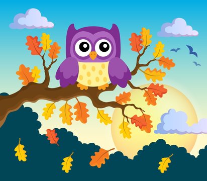 Autumn owl theme image 2