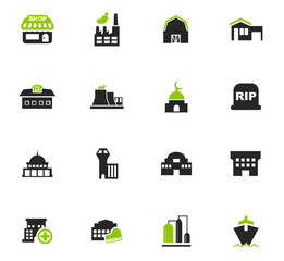 Infrastucture of the city icons set