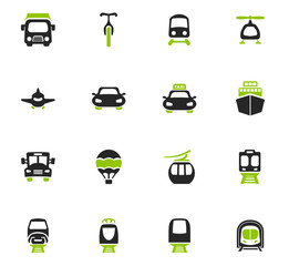 Public transport icons set