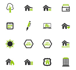 Real estate icons set