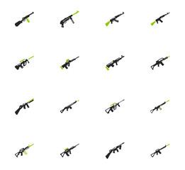 Set of hand weapons