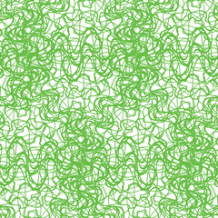 Seamless pattern green abstract ornament isolated on white (transparent) background.  For invitations, banknotes, diplomas, certificates, tickets and other papers security design. Vector illustration