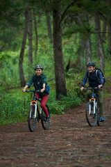 Cycling in forest