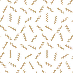 Abstract geometric gold deco art memphis fashion pattern
