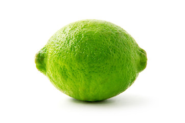 Fresh lime isolated on white