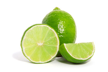 Fresh lime isolated on white