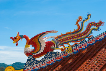 Chinese phoenix statue