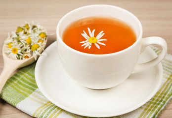 Tea made from chamomile flowers