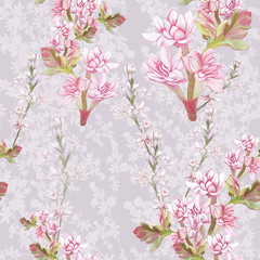 Tuberose - branches. Seamless pattern. medicinal, perfumery and cosmetic plants. Wallpaper. Use printed materials, signs, posters, postcards, packaging. 