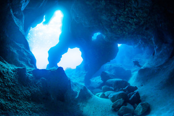 Underwater cave