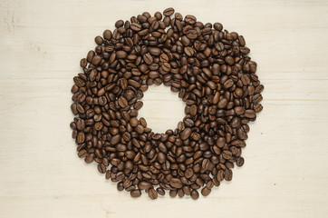 Coffee. Tasty and natural coffee beans.