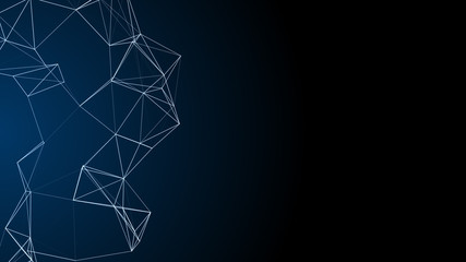 Abstract technology and science background futuristic network, plexus background.