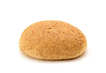 Bun made of wheat flour isolated on white
