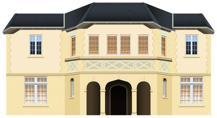 Obraz premium Luxury house with many windows