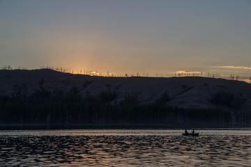 Naklejka na ściany i meble Sunset on Kalkan lake