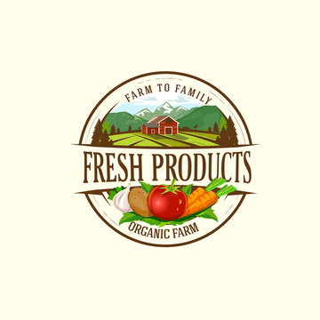 Organic & farm-vector labels and elements
