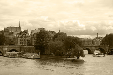 Fototapeta premium Paris,France,ILe de la Cite.
