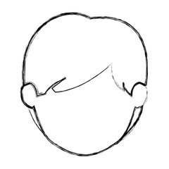 Man head icon. Male avatar person people and human theme. Isolated design. Vector illustration