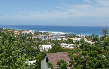 The village of Saint Gilles on La Reunion island