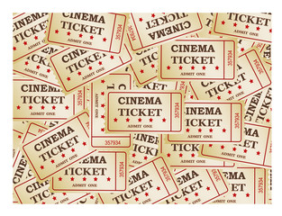 Fototapeta na wymiar Cinema tickets -background, vector