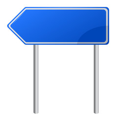Blank Blue Road Sign