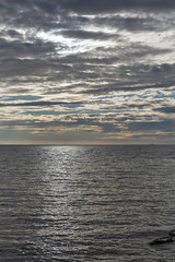 Adriatic seascape at sunset in Istria, Croatia.
