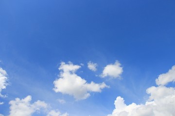 blue sky and big cloud with covered raincloud beautiful in nature