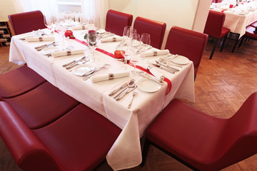 Gedeckter Tisch im Retsaurant