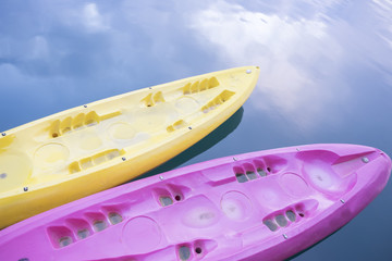 canoes on water
