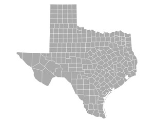 Karte von Texas - 129305338