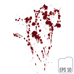 Set of various blood or paint splatters,Vector Set of different
